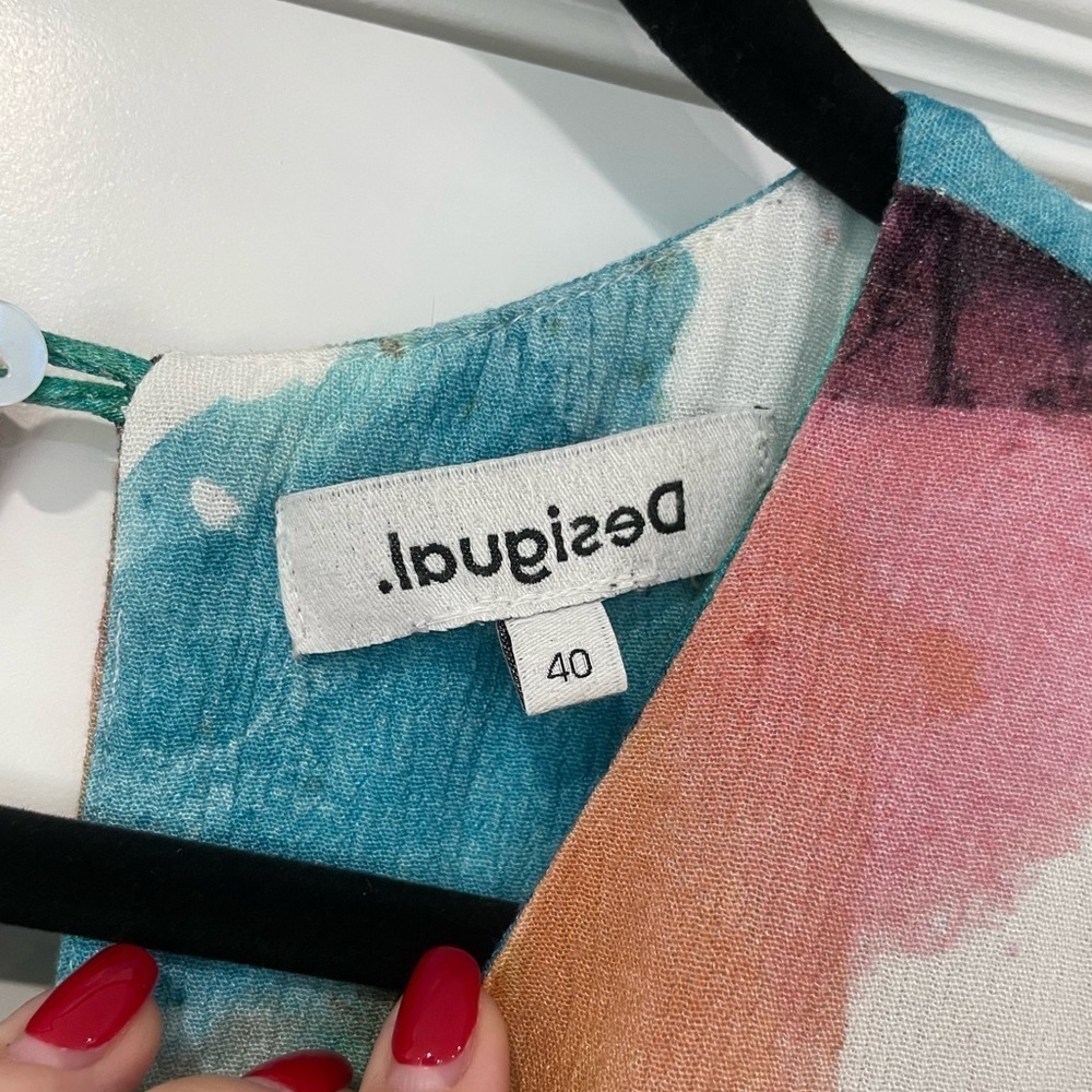 Desigual Tie Die Midi Dress - Size 40 - NWOT - Multicolour - Picture 3 of 6